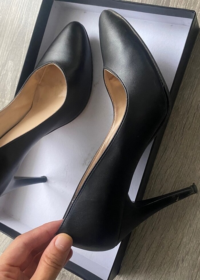 İnce topuklu siyah Ayakkabı - Görsel 3
