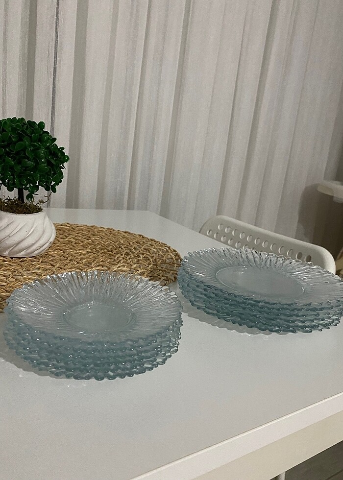 Cam pasta tabağı ve çay tabağı - Görsel 2