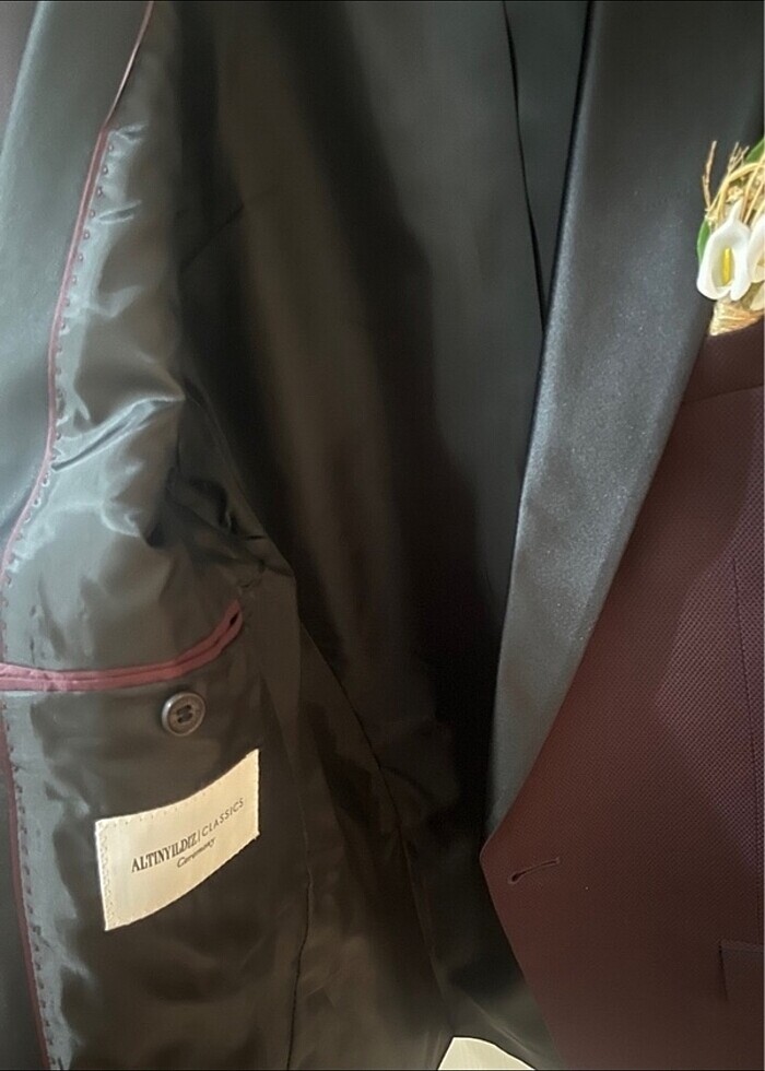 ALTINYILDIZ SMOKİN BORDO CEKET - Görsel 2