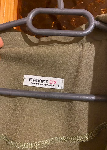 l Beden Düğmeli haki Midi Kadın blazer çeker