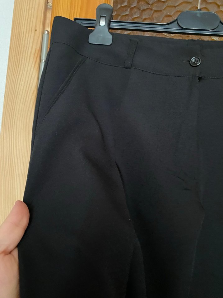 Siyah Regular Fit Kumaş Pantolon - Görsel 2