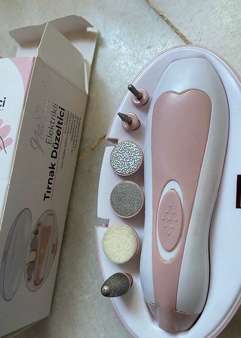 Pembe Elektrikli Tırnak Düzeltici Set - Görsel 3