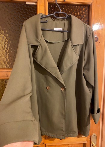 Kadın Haki Midi Blazer Ceket - Görsel 2