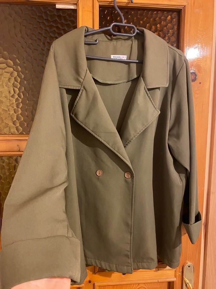 Kadın Haki Midi Blazer Ceket - Görsel 2