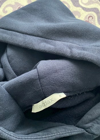 Addax Kadın oversize lacivert Kapüşonlu Rahat Sweatshirt