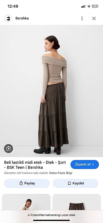 Bershka uzun etek
