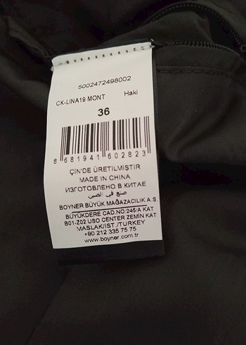 Fabrika kürk detaylı diz üstü mont - Görsel 7