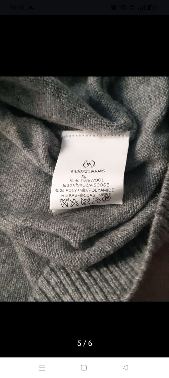 Vakko erkek yünlü kazak - Görsel 3