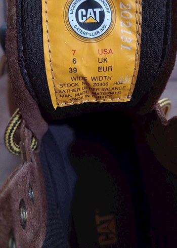 Cat Caterpillar  Erkek deri Outdoor Bot taba rengi - Görsel 8