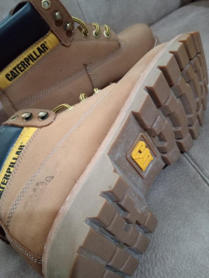 Cat Caterpillar  Erkek deri Outdoor Bot taba rengi - Görsel 3