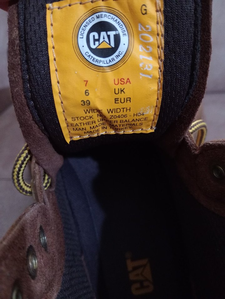 Cat Caterpillar  Erkek deri Outdoor Bot taba rengi - Görsel 5