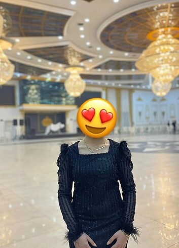 36 Beden siyah Renk Elbise