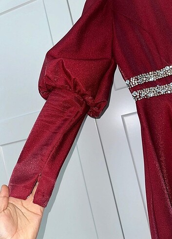 40 Beden bordo Renk tesettür abiye