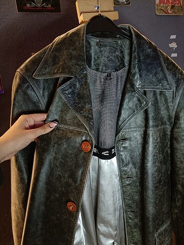 xl Beden Vintage alman malı deri ceket