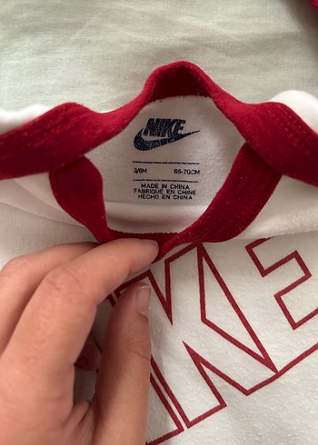 3 Ay Beden kırmızı Renk Nike Bebek Pamuklu 3'lü Takım