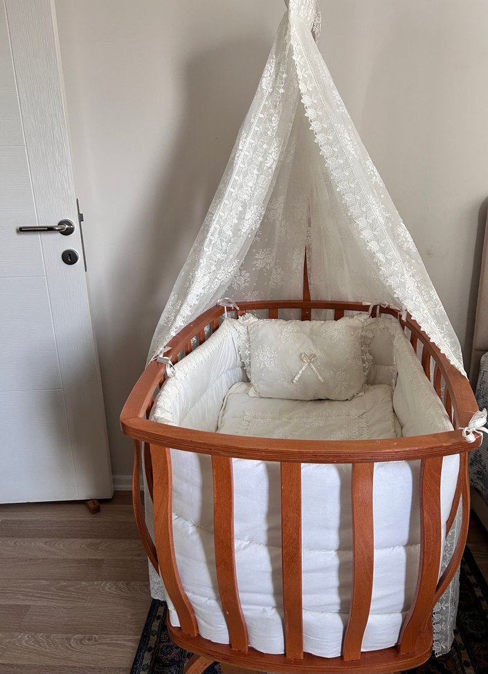 Ahşap sepet şehzade sultan beşiği - Görsel 3