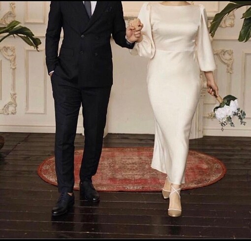 Zara Batty & Sam balon kol elbise
