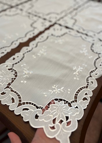 Nakışlı Beyaz Pastel Amerikan Servisi - Görsel 5