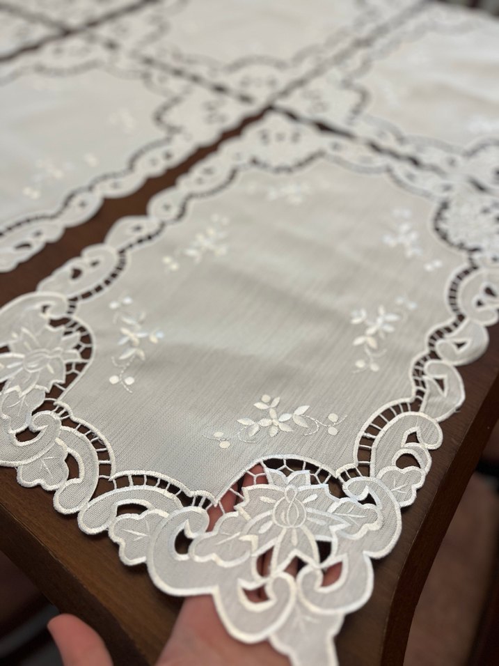 Nakışlı Beyaz Pastel Amerikan Servisi - Görsel 5