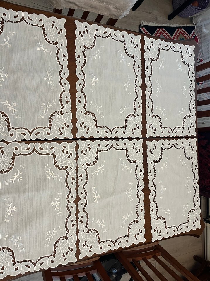 Nakışlı Beyaz Pastel Amerikan Servisi - Görsel 4