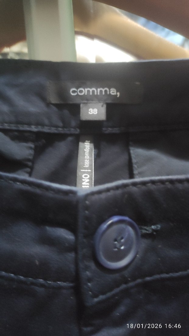 Erkek lacivert Kemerli Ofis Pantolonu - Görsel 2