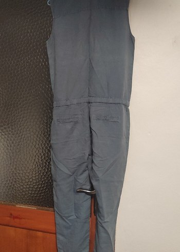 Gri Keten Kemerli Uzun Tulum - Görsel 3