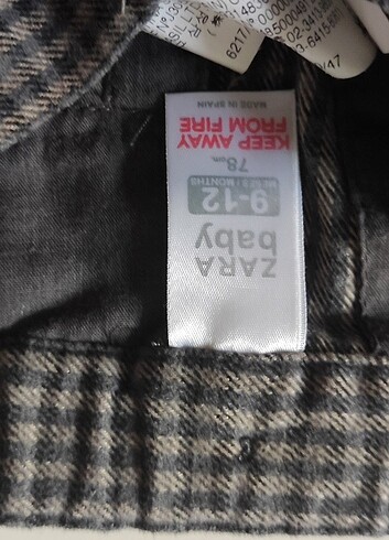 9-12 Ay Beden Zara çocuk short