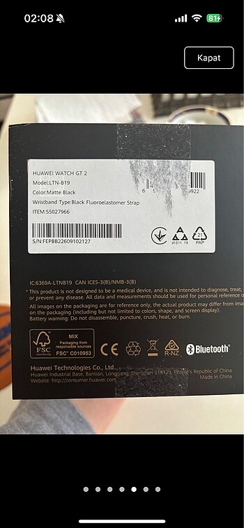 Beden Renk Huawei saat
