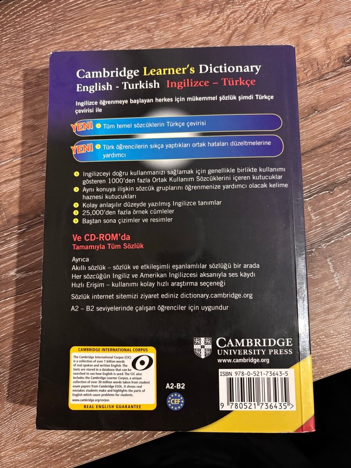 Cambridge İngilizce-Türkçe Öğrenci Sözlüğü - Görsel 2