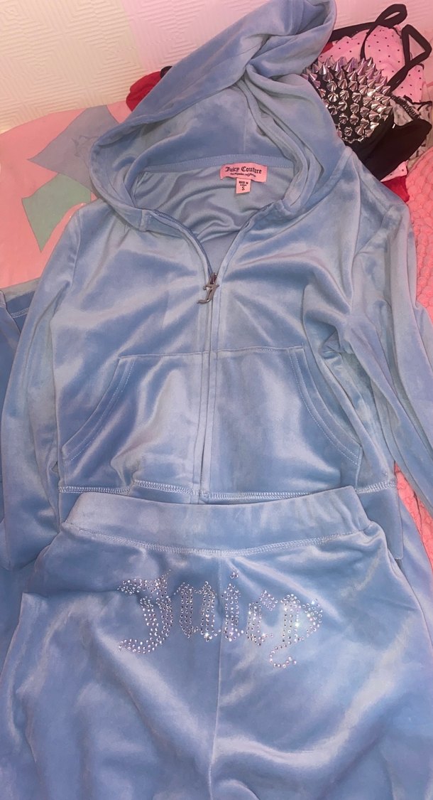 Mavi Kadın Juicy Couture Kadife Eşofman Takımı - Görsel 4