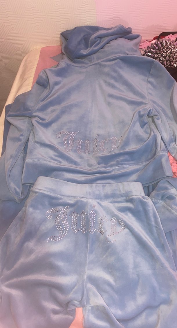 Mavi Kadın Juicy Couture Kadife Eşofman Takımı - Görsel 3