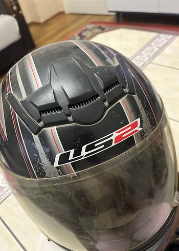 Siyah LS2 Baskılı Motosiklet Kaskı - Görsel 5