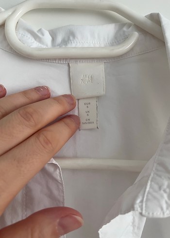 Beyaz pamuk Midi Gömlek - Görsel 5