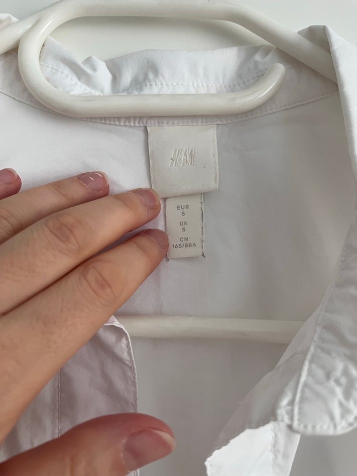 Beyaz pamuk Midi Gömlek - Görsel 5