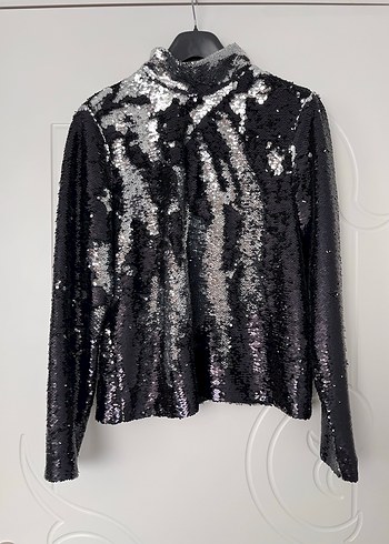 Pul payetli bluz - Görsel 2