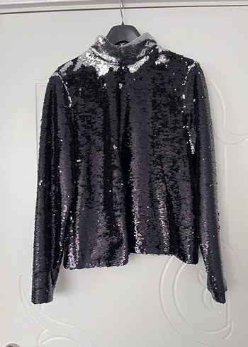 Pul payetli bluz - Görsel 3