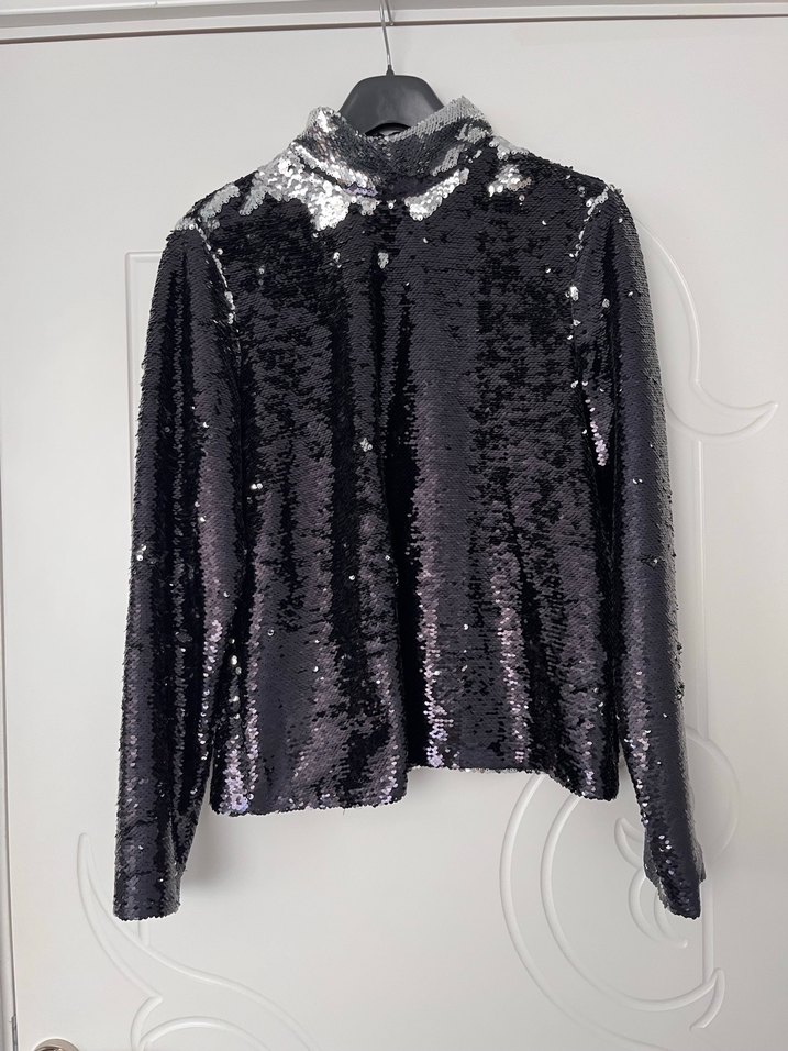 Pul payetli bluz - Görsel 3