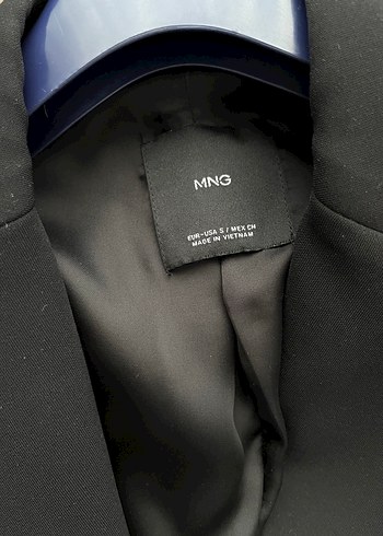 Mango Kemerli Siyah Kadın Blazer Ceket - Görsel 5