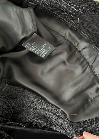 H&M İpek kadife kumaş siyah şık elbise - Görsel 11