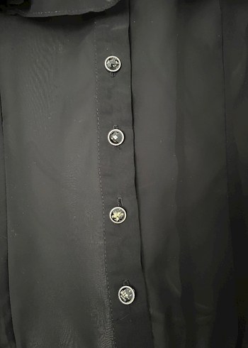 Dantelli şifon bluz - Görsel 4