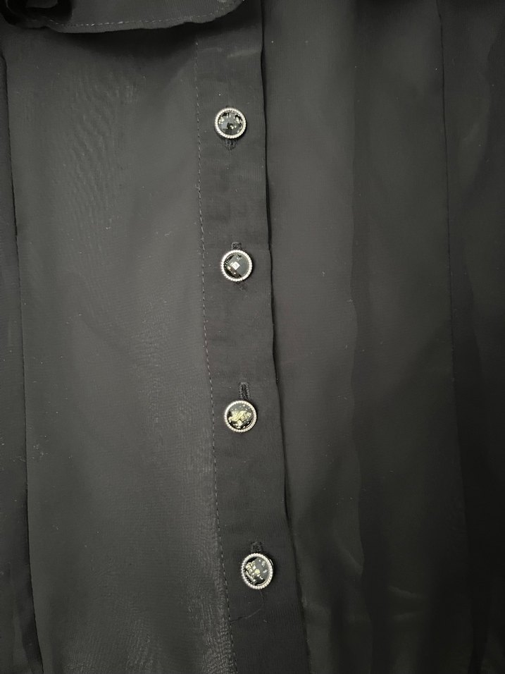 Dantelli şifon bluz - Görsel 4