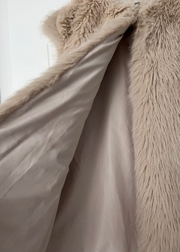 Bej Kürk Detaylı Midi Kadın Yelek - Görsel 6