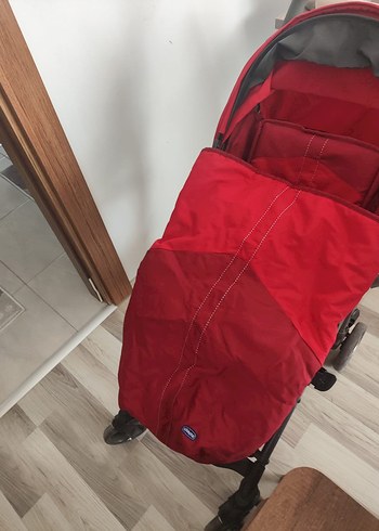 Kırmızı Chicco litre way 3 plus Bebek Arabası ve puseti - Görsel 4