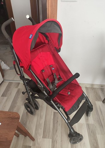 Kırmızı Chicco litre way 3 plus Bebek Arabası ve puseti - Görsel 2