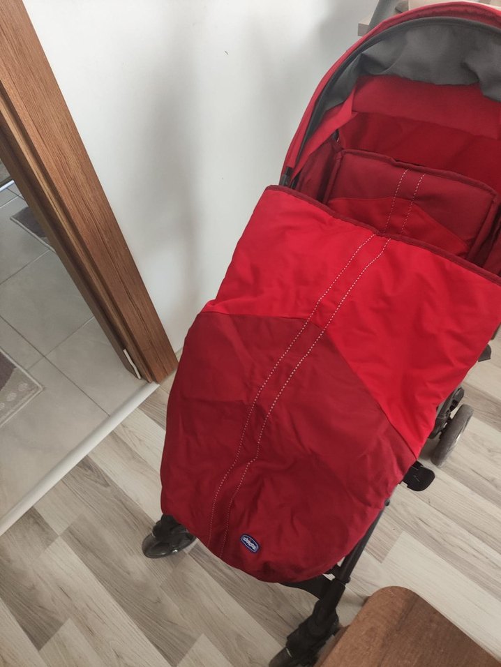 Kırmızı Chicco litre way 3 plus Bebek Arabası ve puseti - Görsel 4