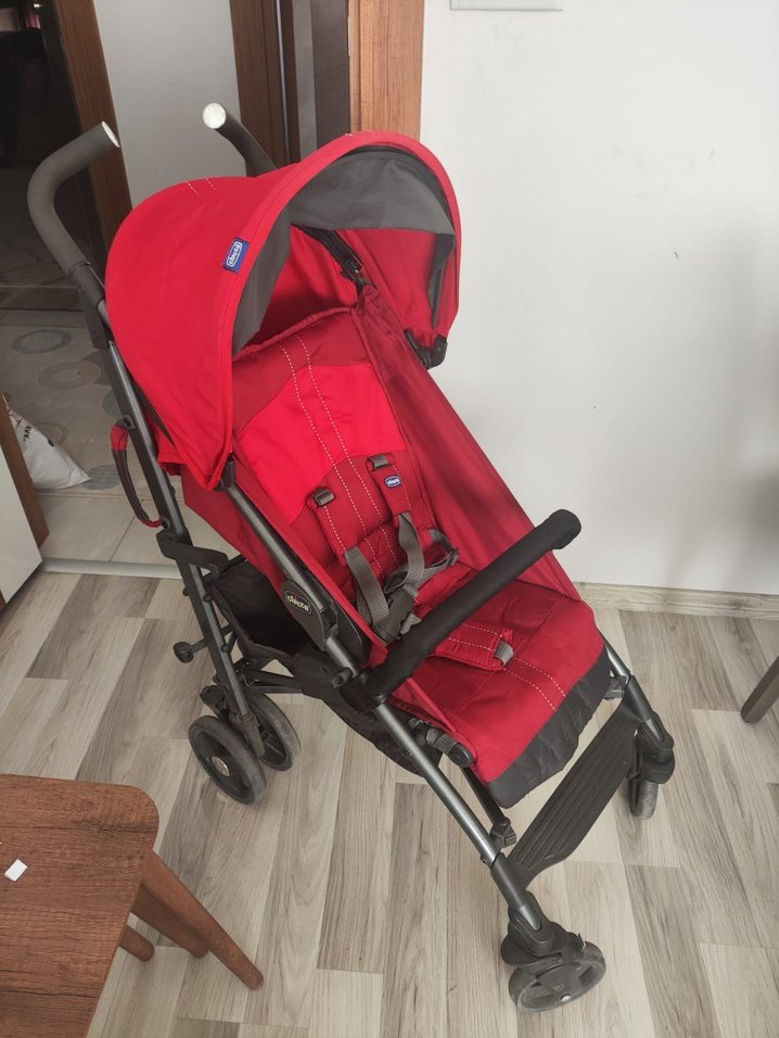 Kırmızı Chicco litre way 3 plus Bebek Arabası ve puseti - Görsel 2