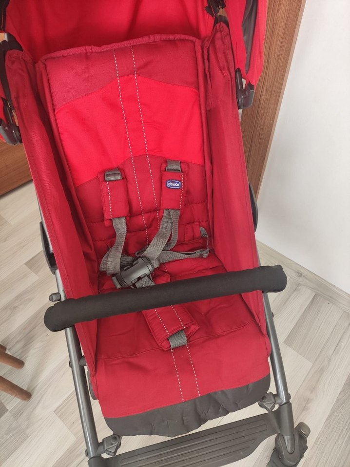 Kırmızı Chicco litre way 3 plus Bebek Arabası ve puseti - Görsel 3