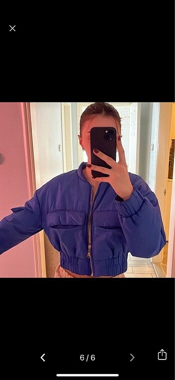 saks mavisi bomber ceket