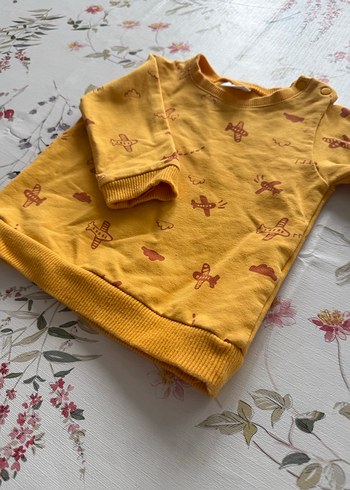 Erkek Çocuk Sarı Baskılı Sweatshirt - Görsel 2