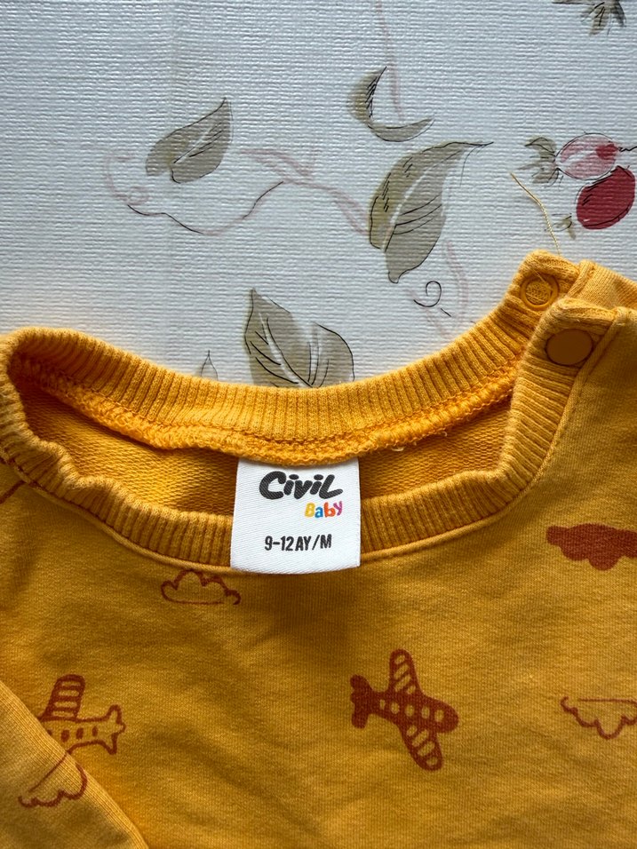 Erkek Çocuk Sarı Baskılı Sweatshirt - Görsel 3